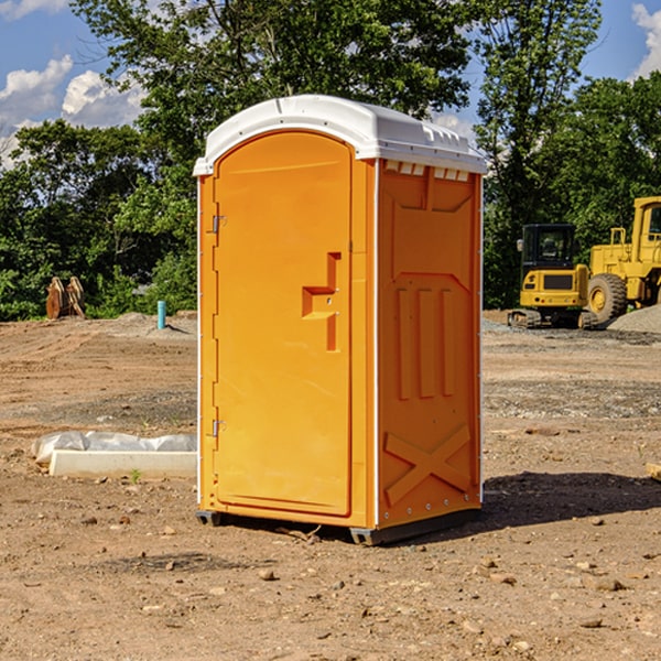 are there any restrictions on what items can be disposed of in the portable restrooms in Harmony